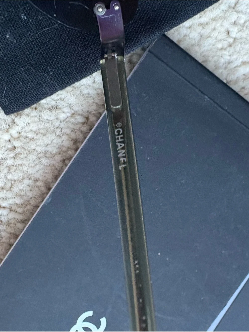 CHANEL Men’s Round Sunglasses - Black Frame with Blue Lenses
